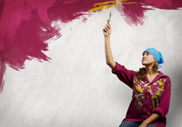 Woman painter — Stock Photo, Image