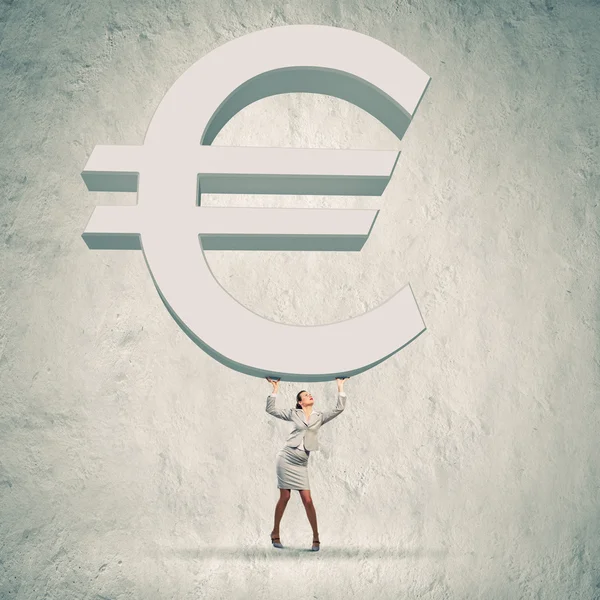 Euro raise — Stock Photo, Image