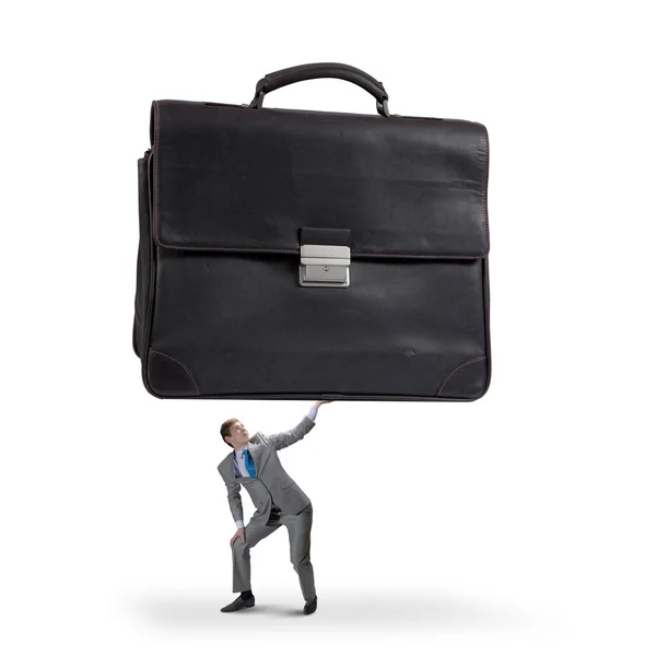 Businessman with suitcase — Stock Photo, Image