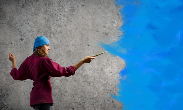 Woman painter — Stock Photo, Image