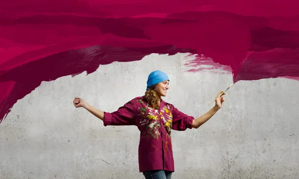 Woman painter — Stock Photo, Image