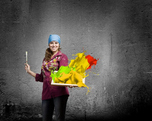 Woman painter — Stock Photo, Image