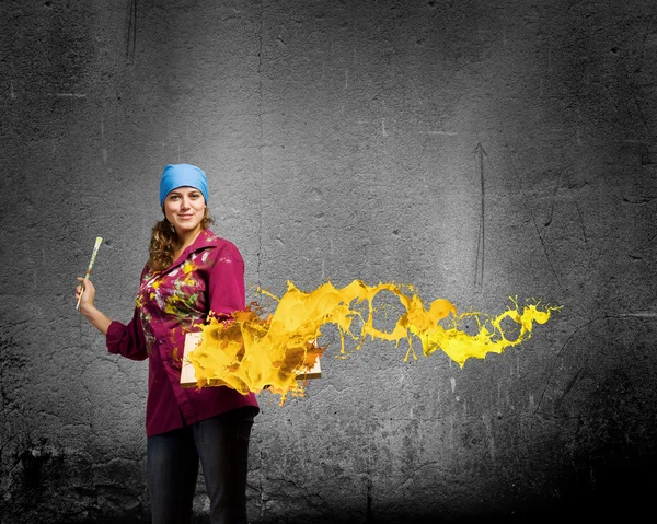 Woman painter — Stock Photo, Image