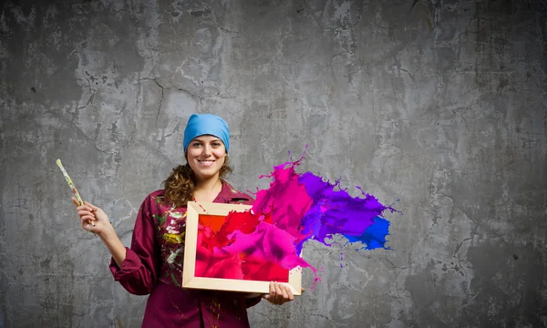 Woman painter — Stock Photo, Image