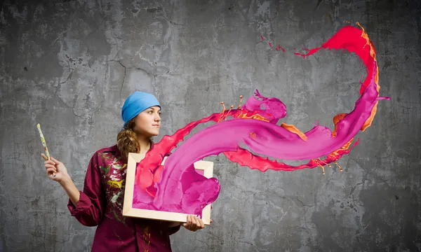 Woman painter — Stock Photo, Image