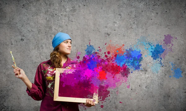 Woman painter — Stock Photo, Image