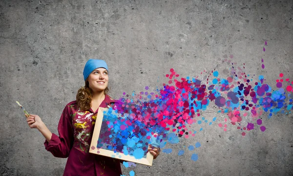 Woman painter — Stock Photo, Image