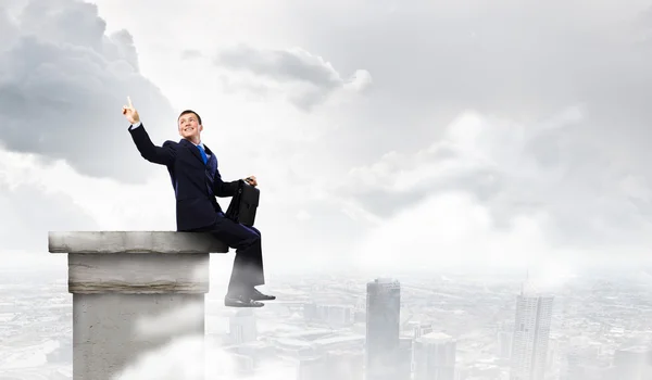 Businessman on top — Stock Photo, Image