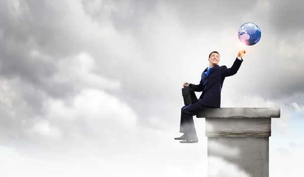 Businessman on top — Stock Photo, Image