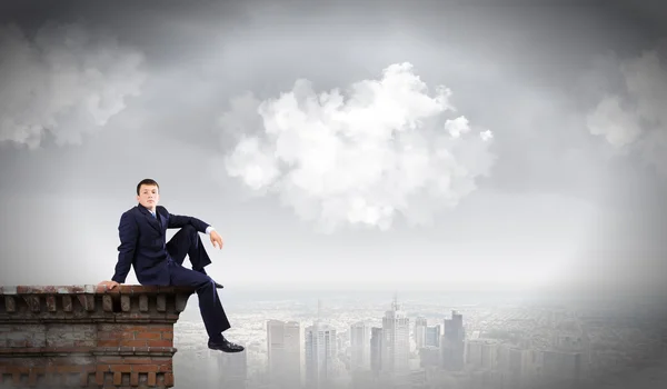 Businessman on top — Stock Photo, Image