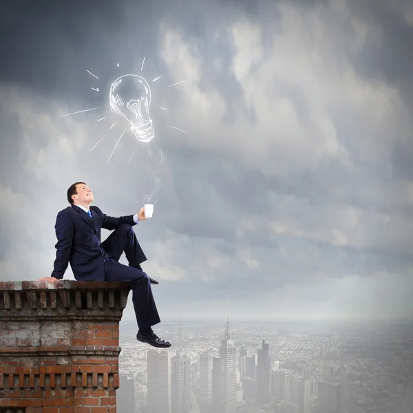 Businessman on top — Stock Photo, Image