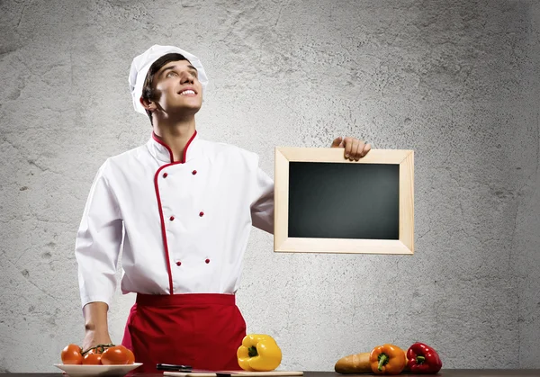 Jovem cozinheira — Fotografia de Stock