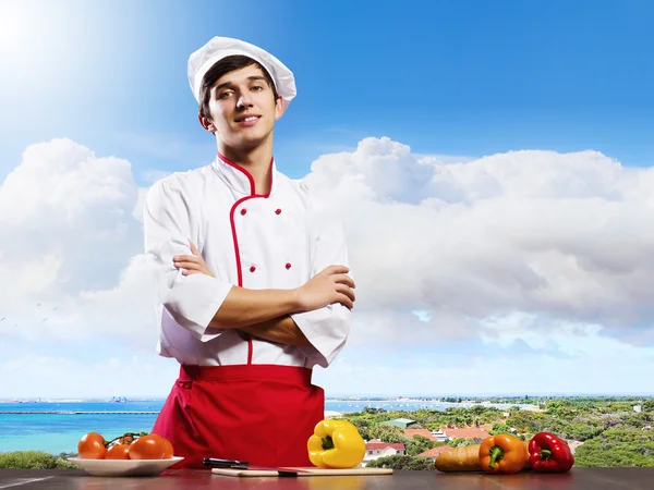 Cocinar en la cocina — Foto de Stock