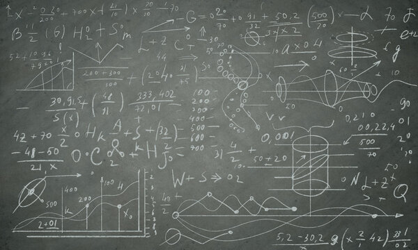 Sketch on blackboard