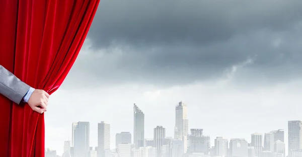 Red curtain — Stock Photo, Image