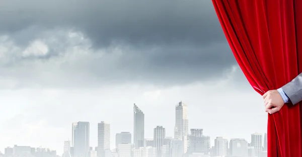 Red curtain — Stock Photo, Image