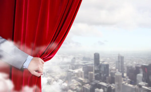 Red curtain — Stock Photo, Image