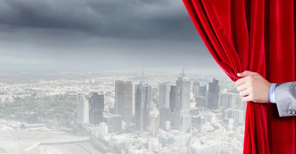 Red curtain — Stock Photo, Image