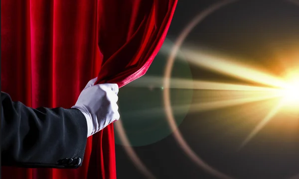 Opened curtain — Stock Photo, Image