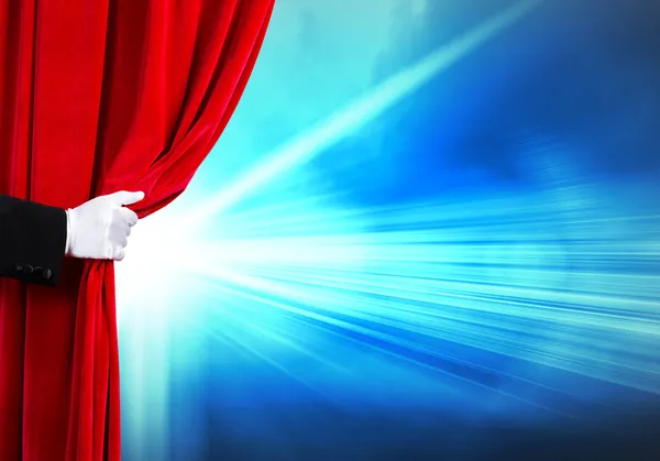 Opened curtain — Stock Photo, Image