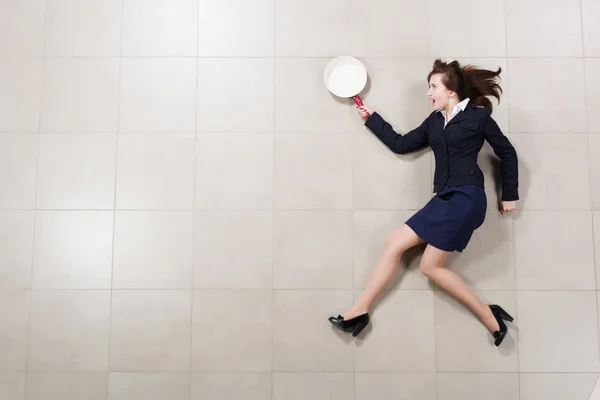 Running businesswoman — Stock Photo, Image