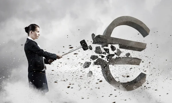 Destroying barriers — Stock Photo, Image