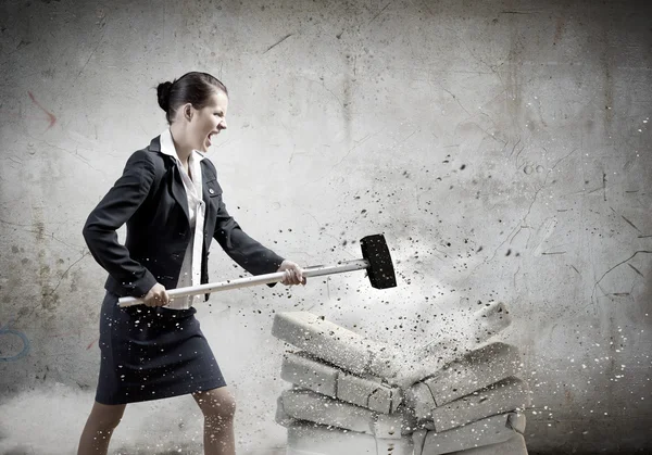 Destroying barriers — Stock Photo, Image