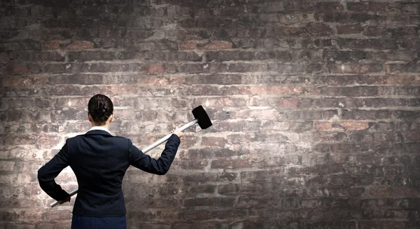 Destroying barriers — Stock Photo, Image