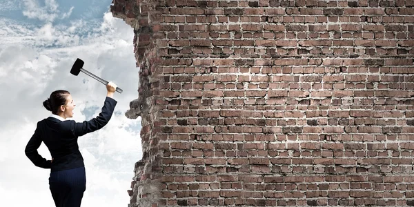 Destroying barriers — Stock Photo, Image