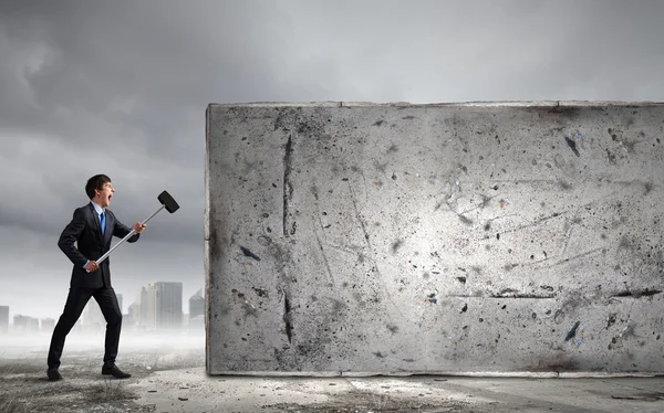 Destroying barriers — Stock Photo, Image
