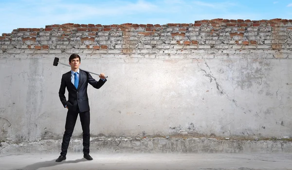 Destroying barriers — Stock Photo, Image