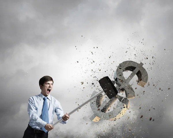 Destroying barriers — Stock Photo, Image