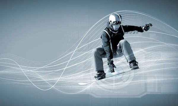 Snowboard digital — Foto de Stock