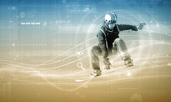 Digital Snowboarding — Stock Photo, Image