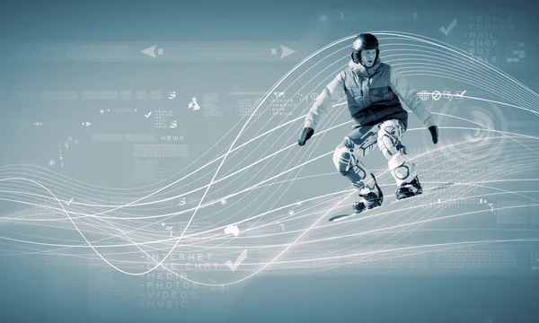 Digitális snowboard — Stock Fotó