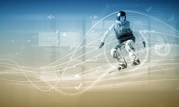 Digital Snowboarding — Stock Photo, Image