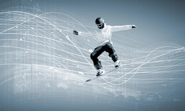 Snowboard digital — Foto de Stock