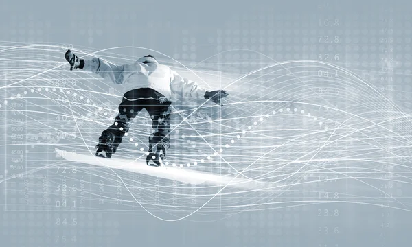 Snowboarding digital — Fotografia de Stock