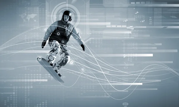 Digital Snowboarding — Stock Photo, Image