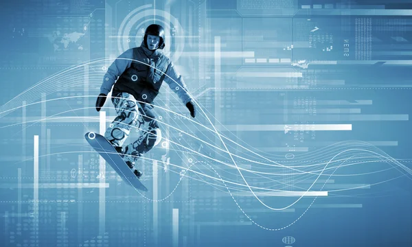 Digital Snowboarding — Stock Photo, Image