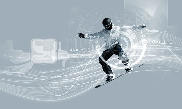 Snowboard digital — Foto de Stock