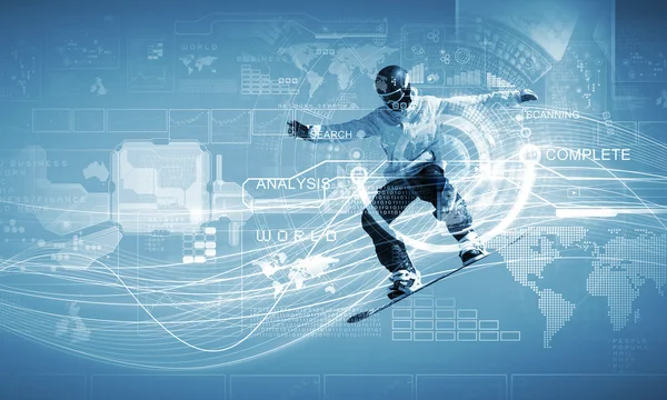 Digital Snowboarding — Stock Photo, Image