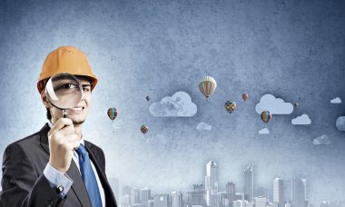 Büyüteç camı seyir mimar