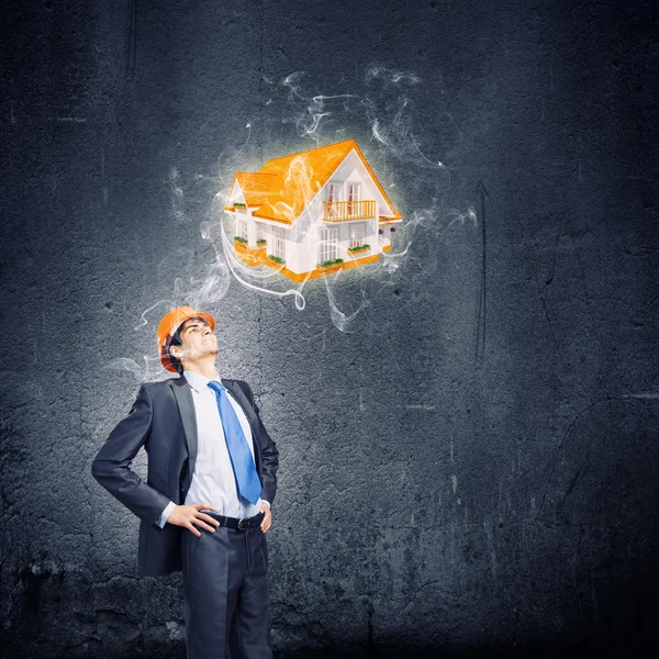 Young thoughtful man engineer — Stock Photo, Image