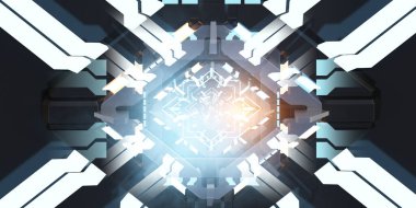 Teknoloji ve yenilik kavramı. Karışık ortam