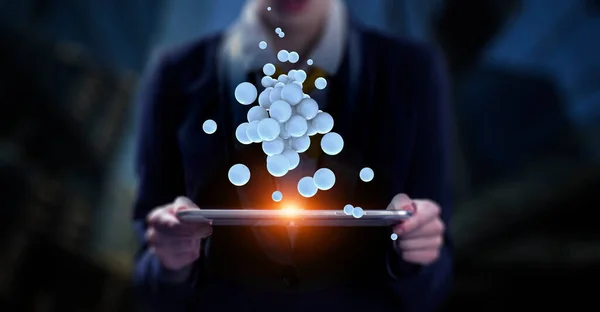 Science concept with sphere model — Stock Photo, Image