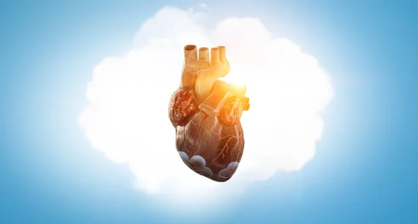Concepto de medicina innovadora. Símbolo corazón — Foto de Stock