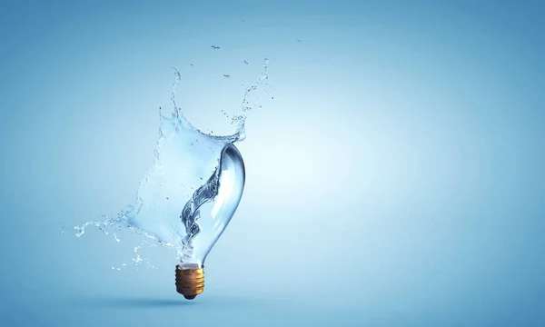 Lâmpada de água respingo — Fotografia de Stock