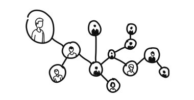 Network interaction concept clipart