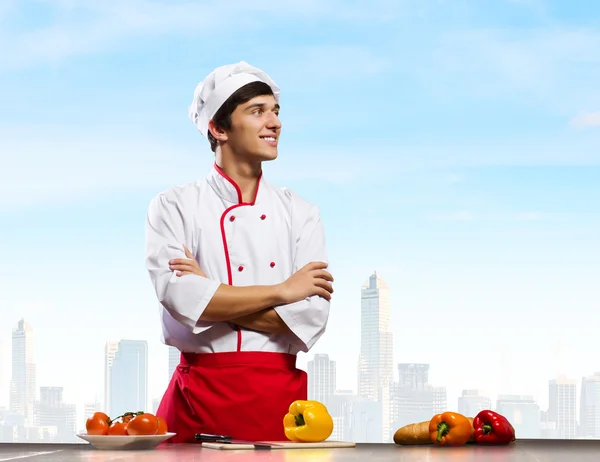 Young cheerful cook — Stock Photo, Image